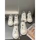 Bamuxiu Genuine Leather Super Fire Heavy Industry Metal Heart-Shaped Thick Bottom Platform White Shoes Bread Sneakers All-Match College Women's Shoes