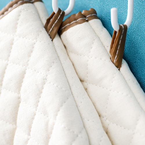 Pure cotton white high temperature resistant gloves thickened oven microwave oven insulation gloves baking cotton gloves small size