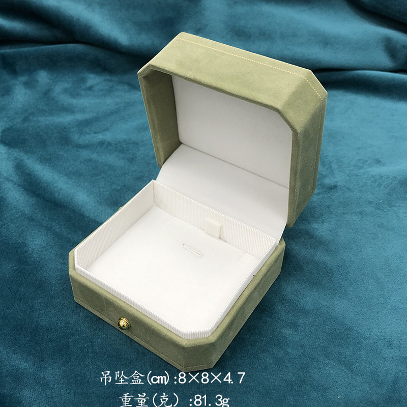 金ボタン八角形プリントアクセサリーボックス日本式レースアクセサリーボックスファッション真珠アクセサリーボックス指輪ボックスネックレスボックス