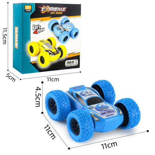 Children's 3D Double-Sided Off-Road Racing Car Inertia Mini Tin Dump Truck Car Racing Model for Boys, Wholesale