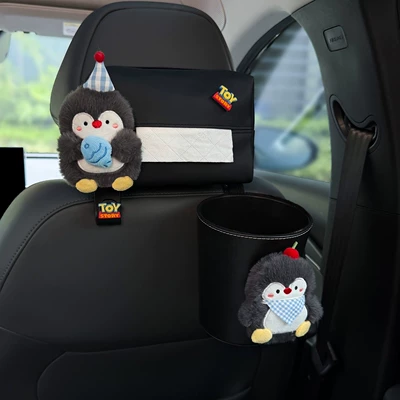 Penguin Design for Women, Car tissue box/set - headrest-tissue-bagparty-little-fish-penguin-bib-penguin-trash-can