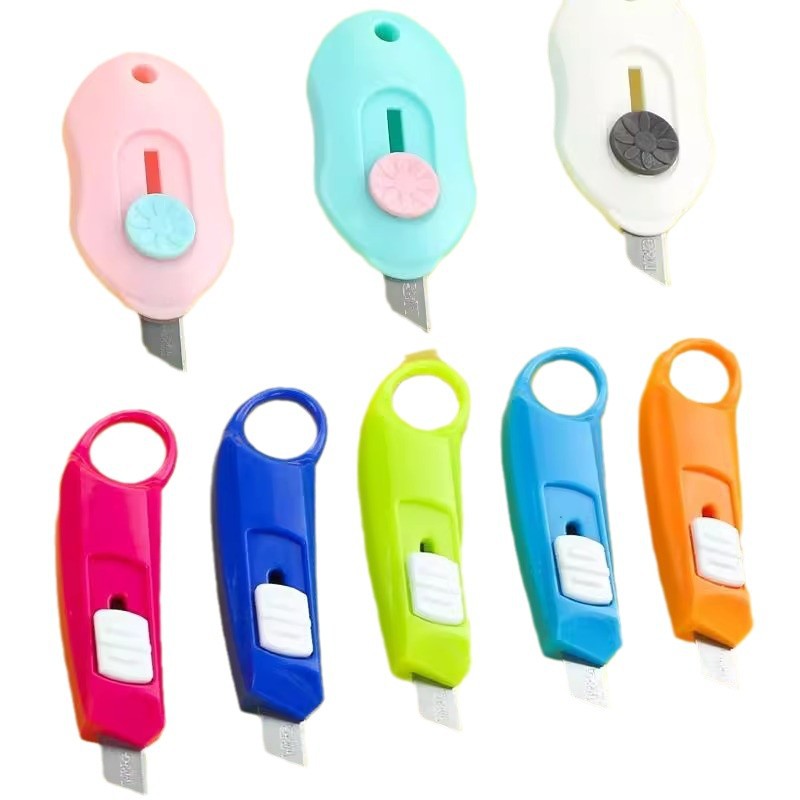 Mini cuchillo de arte pequeño paquete expreso herramienta de descompactación portátil estudiante papelería de oficina cortador de papel cuchillo manual