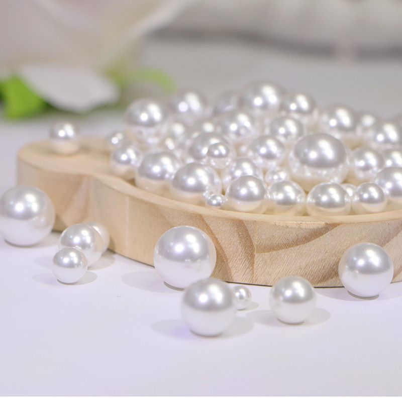 Abs High-Gloss Imitation Pearl Loose Beads, Non-Porous Pearls, DIY Handmade Jewelry, Clothing Accessories, Non-Shedding Accessories Wholesale