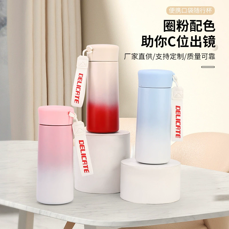 Термос из нержавеющей стали 316, маленький, портативный, для улицы, карманный, простой, в подарок, ручной.