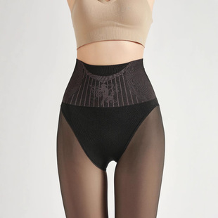 Clearance Sale Black Sheer Translucent Glossy Socks Spring Slimming Realistic Bare-Leg Artifact Women's High-Waisted Tummy Control Leggings