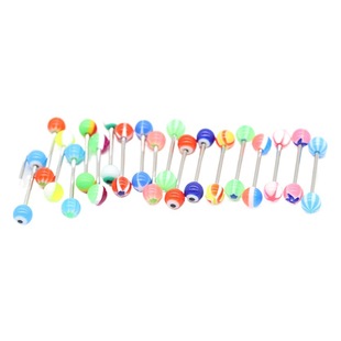 Mixed batch of tongue nails multi-color piercing jewelry tongue nails Pearl lip nails tongue nails manufacturers spot wholesale cross-border tongue nails