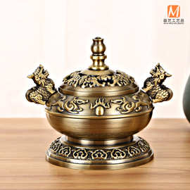 盘香香炉蚊香沉香家用客厅室内檀香炉香薰复古创意高档办公室摆件