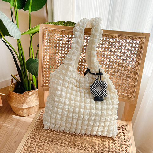 Amazon cross-border supply South Korean pleated shoulder bag, underarm bag, hand-held bag factory wholesale