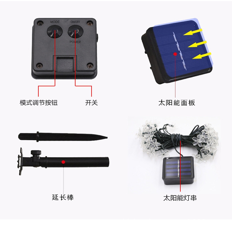 LED bulb solar-powered, travel Christmas lights for camping 4
