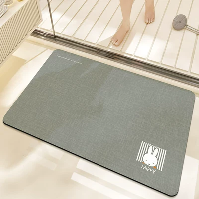 Avtomobil döşəmə paspasları – for Bathtub, Home Toilet - natural-miffy-grey-4060cm-new-diatom-mud