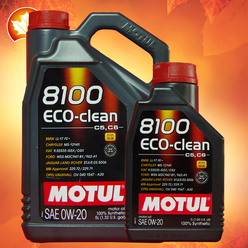 摩特 8100 ECO-clean 0W20 5L/1L C5/C6标准 国六酯类全合成机油