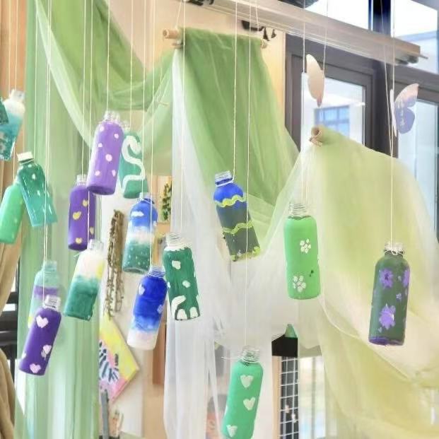 Green Mantle Mesh Fabric Kindergarten Huanchuang Handmade Decorative Scene Layout Lightweight Background Cloth Green Mantle Mesh Fabric Kindergarten Huanchuang Handmade Decorative Scene Layout Lightweight Background Cloth