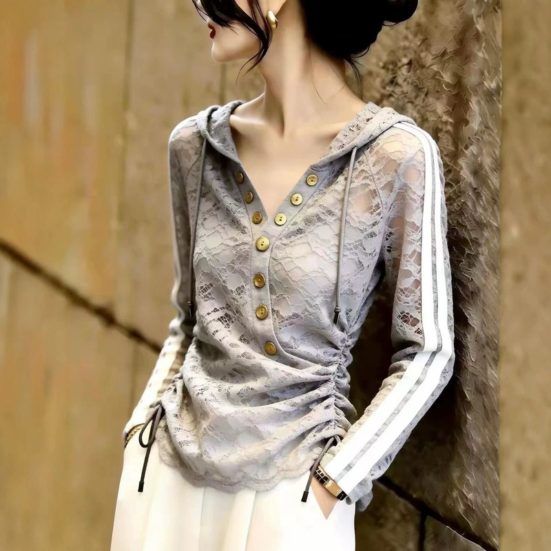 French-style, stunning top for women, perfect for wearing on its own, 2026 autumn new collection, a must-have for this year's fashion trends, ideal for special occasions French-style, stunning top for women, perfect for wearing on its own, 2026 autumn new collection, a must-have for this year's fashion trends, ideal for special occasions