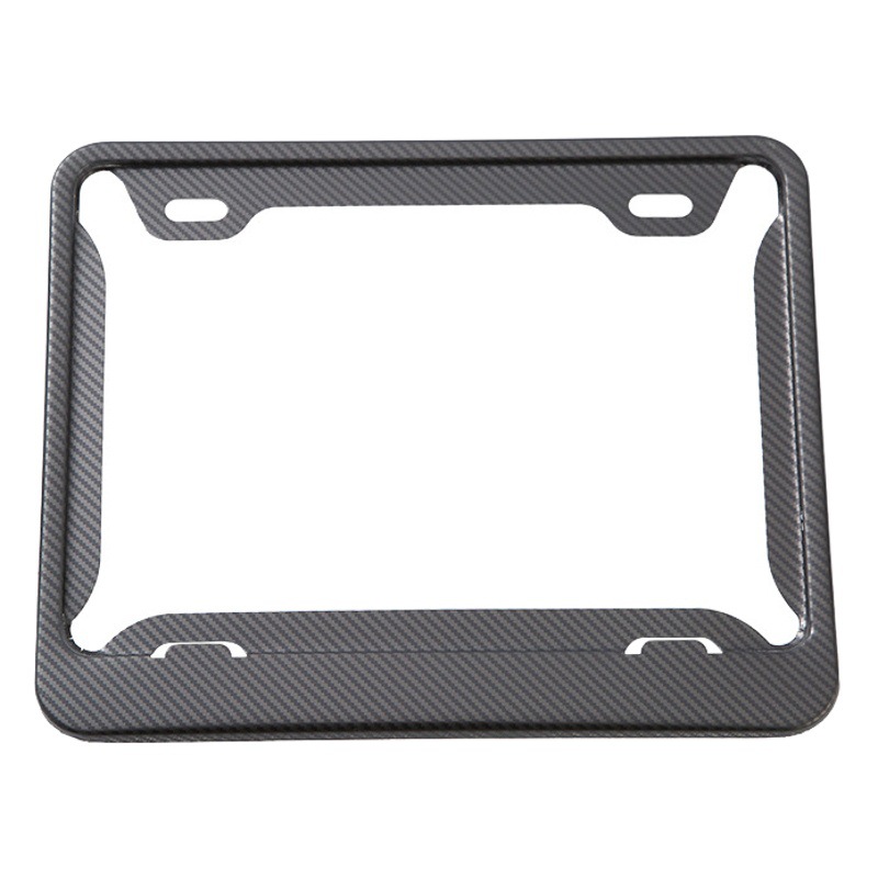 El fabricante suministra el marco estándar americano de la placa de matrícula de fibra de carbono de acero inoxidable cubierta protectora transfronteriza antirrobo multifuncional marco de la placa