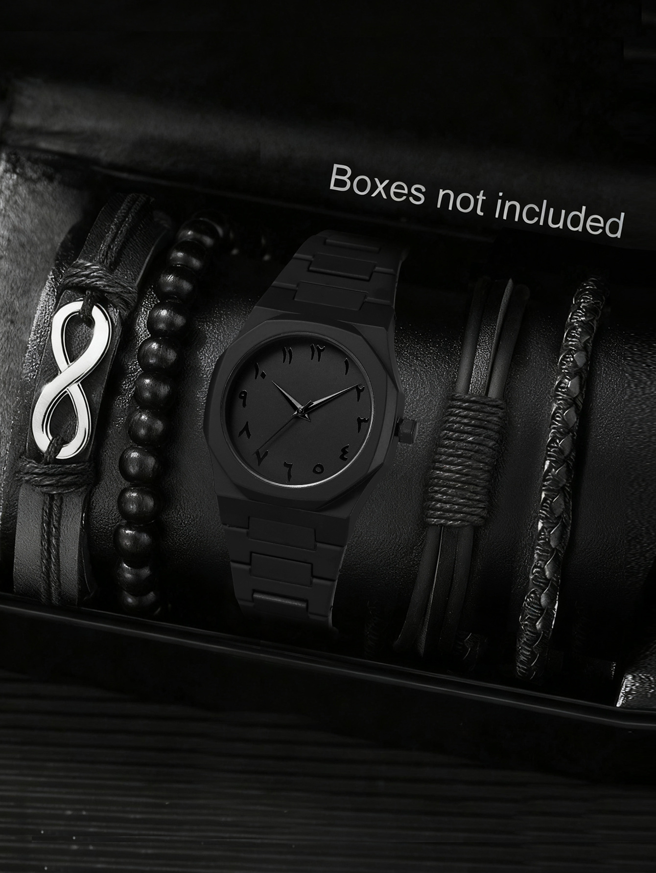 Black case, black dial, black text set 3