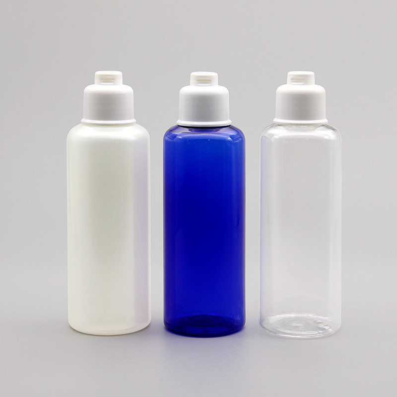 直销150ml 塑料叮当盖乳液分装瓶、 小翻盖空瓶