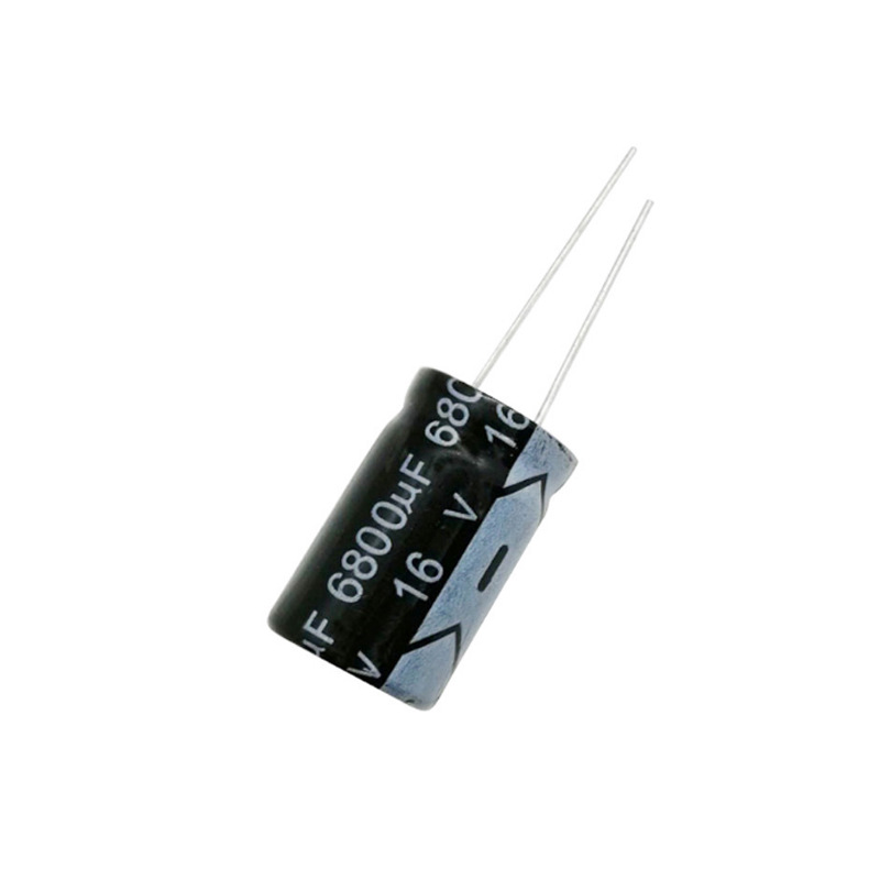 Electrolytic capacitor 16V 6800UF, size 16*25mm, 6800UF/16V plug-in electrolytic capacitor manufacturers