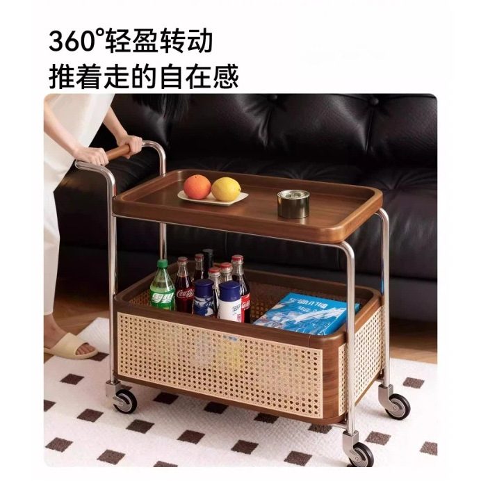 Carrito de comedor comercial con carro móvil con rueda universal para hotel especial carro de bebidas carro de restaurante