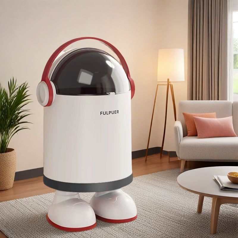 High-Looking Astronaut Trash Can for Home Use with Flip Cover, New Style for Living Room, Bedroom and Bathroom, Cute, High-Looking and Large Capacity High-Looking Astronaut Trash Can for Home Use with Flip Cover, New Style for Living Room, Bedroom and Bathroom, Cute, High-Looking and Large Capacity