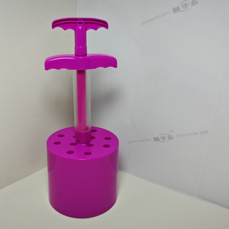 보라색 연탄 클립