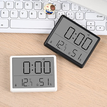 24新跨境日式超薄简约电子钟多功能温湿度计小时钟LCD小闹钟