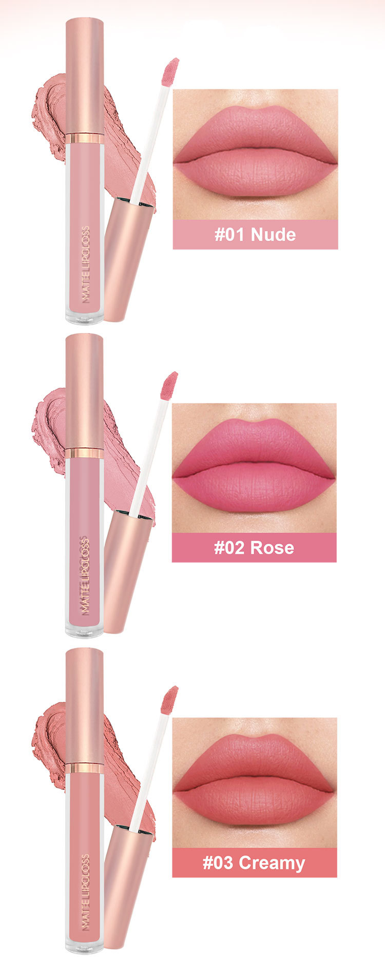 6支套装哑光雾面不沾杯唇彩唇釉套装