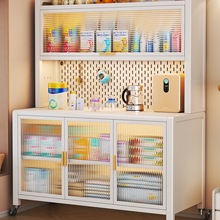 婴儿喂养台收纳柜宝宝用品玩具置物架靠墙一体客厅整理储物柜