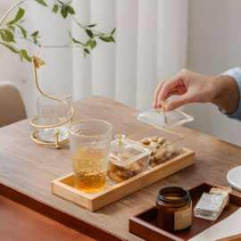 木制茶盘托盘长方形商用家用放茶杯托盘木制水杯收纳零食收纳盘