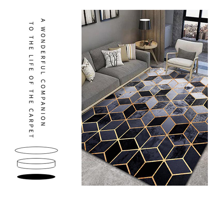渐变几何,客厅地毯,卧室床边毯,满铺地毯,茶几沙发毯
