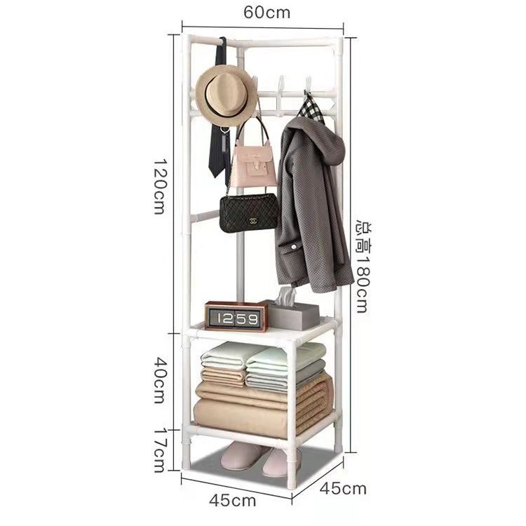 Percha de ropa de esquina multicapa ensamblada esquina dormitorio ligero lujo colgar percha de ropa multifuncional almacenamiento estante de piso doméstico