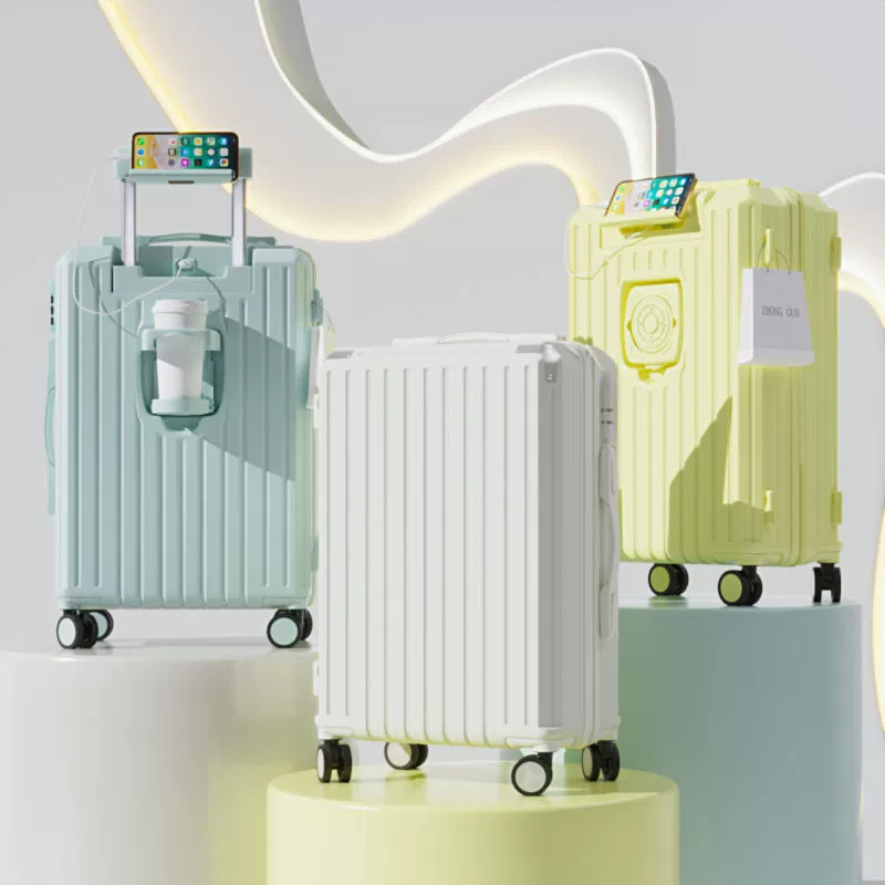 ЧЕТЫРЕ ОДИН чемодан 2024, новый чемодан на колесиках для женщин, стильный и прочный чемодан с кодовым замком, чемодан для студентов и студенток.