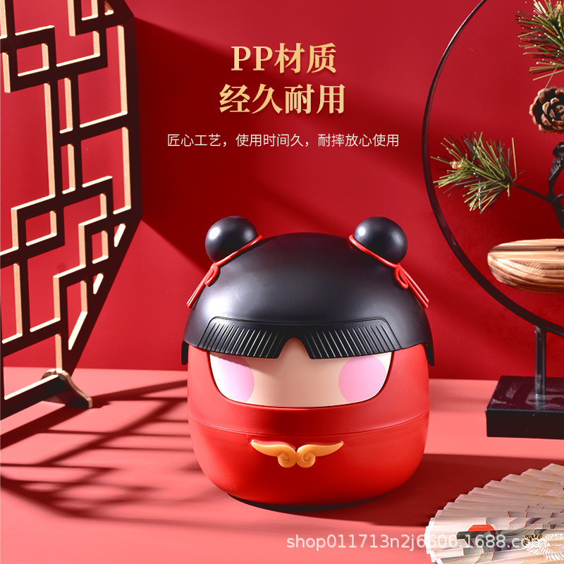 Nata Same Style Desktop Trash Can Internet Celebrity Cute Flip Office Wastebasket Miscellaneous Storage Bin Wholesale