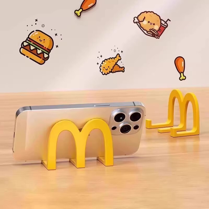 【ネットセレブ人気モデル】M型マクドナルド 携帯電話ホルダー オフィス デスクトップ オーナメント ワークステーション かわいい 高級 ニッチ|undefined