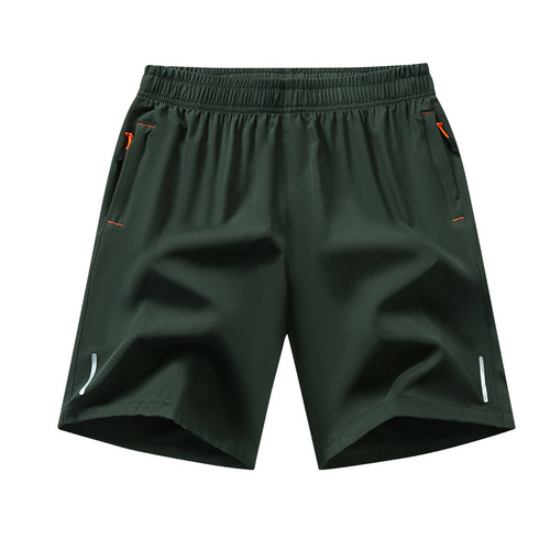 Wholesale Five-Pocket Casual Beach Shorts for Men, Ice Silk, Plus Size, Summer Thin Model, Running and Sports Loose Short
