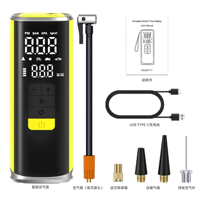 Hava nasosu – inflator - yellow-wireless-version-6000mah-spot