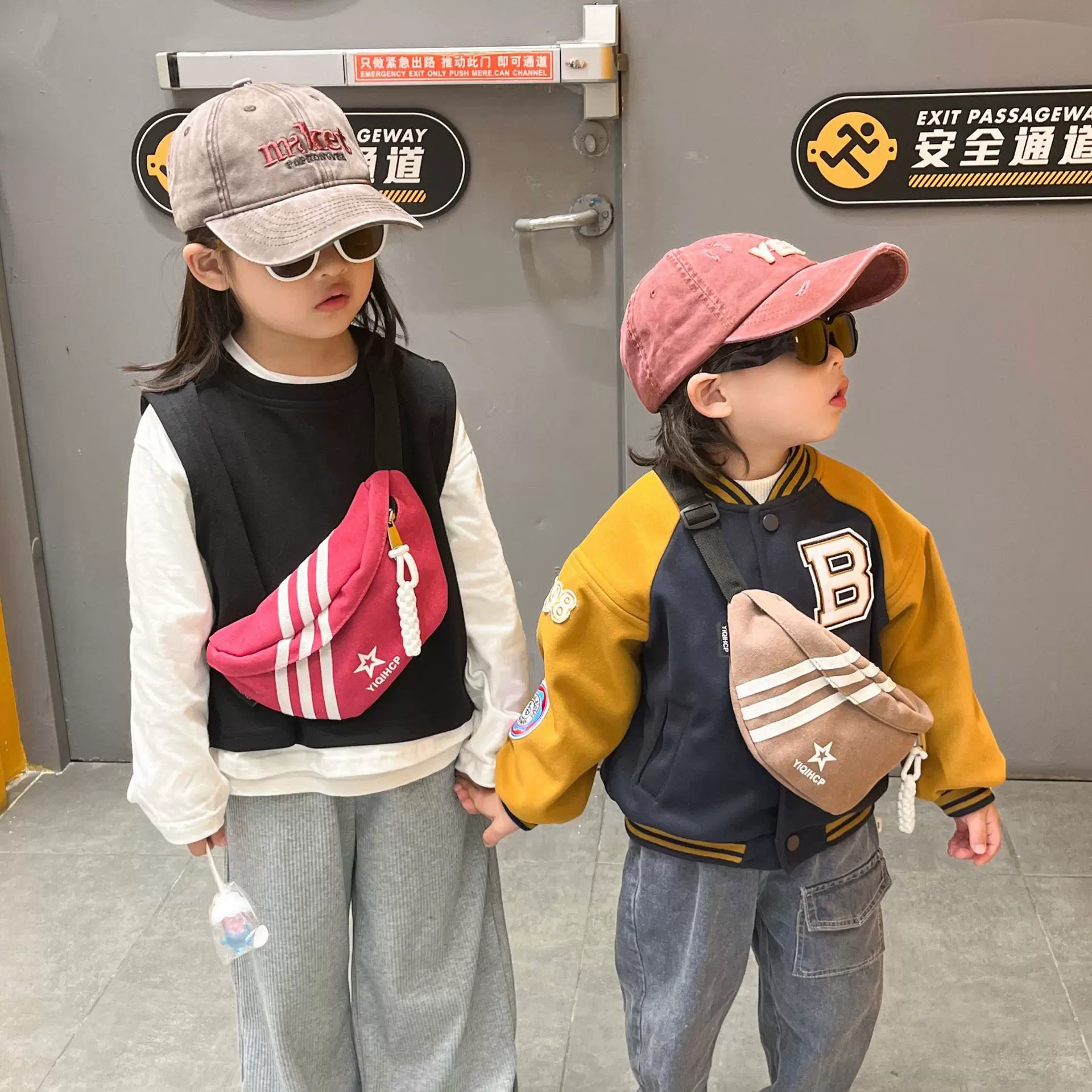 春夏帅气腰包男童流行儿童时尚斜挎包韩版新款小女孩胸包外出旅行