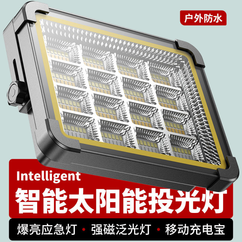 Luces solares, luces de jardín al aire libre para el hogar, puestos de campamento súper brillantes, luz de inundación impermeable LED rural de emergencia por corte de energía
