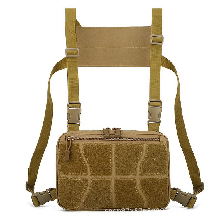 Camuflaje al aire libre táctico bolsa chaleco bolsa pecho bolsa multifuncional mochila deportes montar chaleco bolsa desmontable