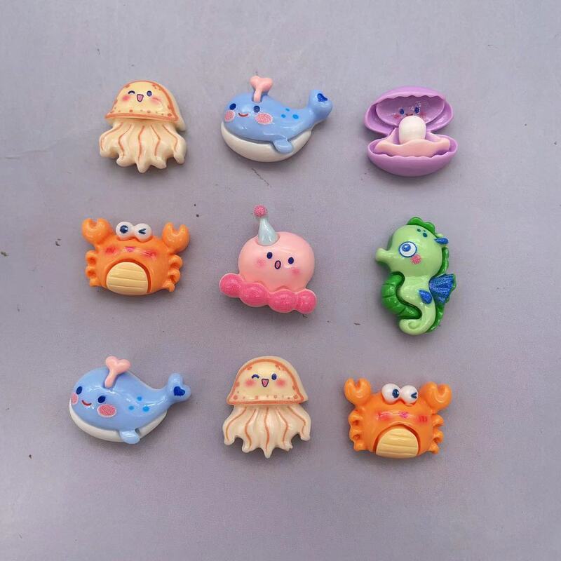 Cartoon Marine Animals, Pearls, Seahorses, Octopuses, Resin Accessories, DIY Phone Cases, Hair Clips, Shoe Decorations, Electric Vehicle Stickers