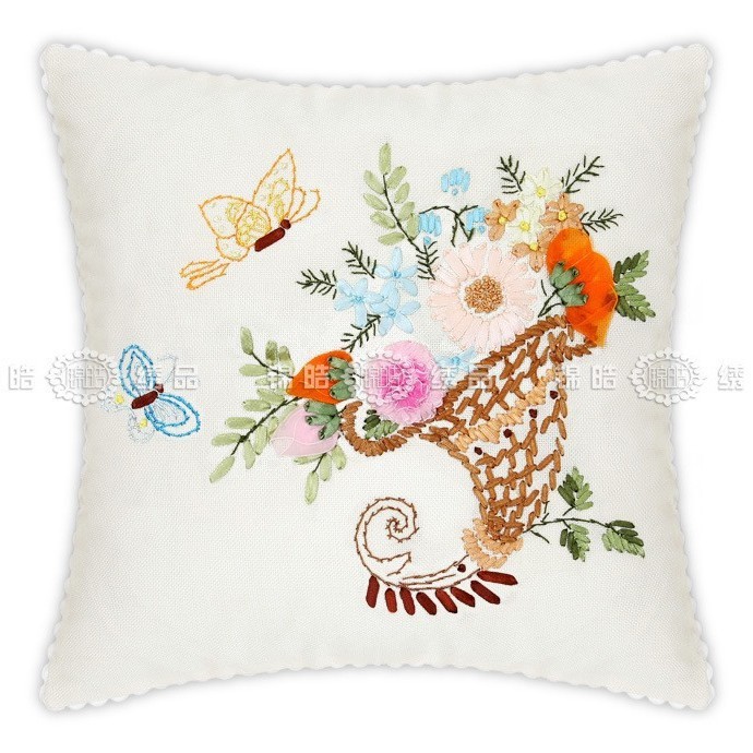Jinhao bordado fábrica al por mayor hecho a mano bordado Cruz puntada DIY cinta bordado cojín almohada Guangzhou 04