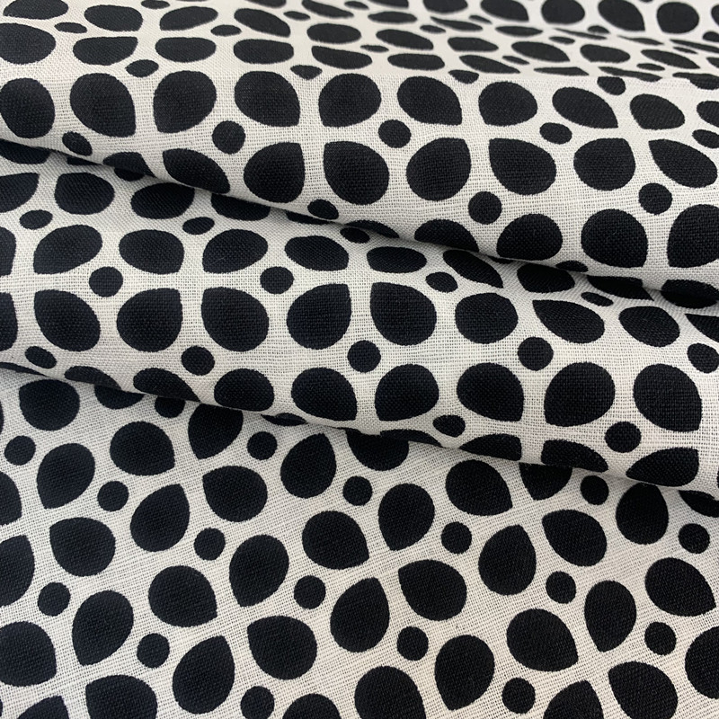 新艺亚麻棉印花面料春夏衬衫连衣裙裤子桌布箱包布料