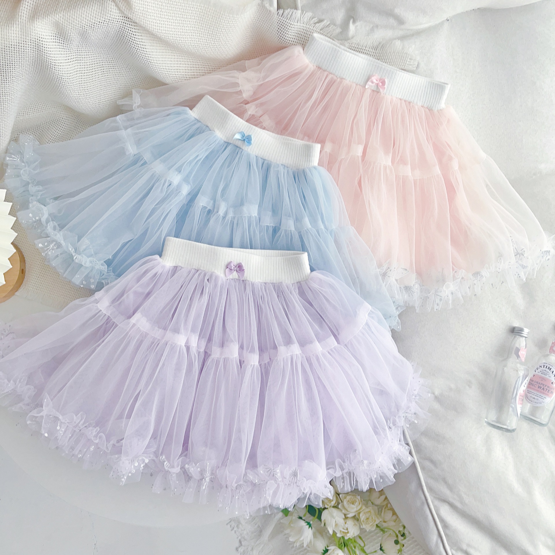 2023 summer new girls mesh skirt skirt cake skirt tutu skirt Princess skirt every cute skirt