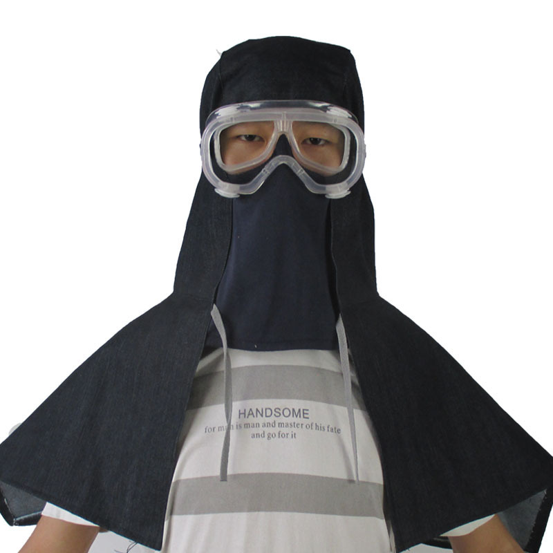 风帽防尘帽子工作帽劳保带披肩防尘装卸工头套面罩防工业粉尘男女