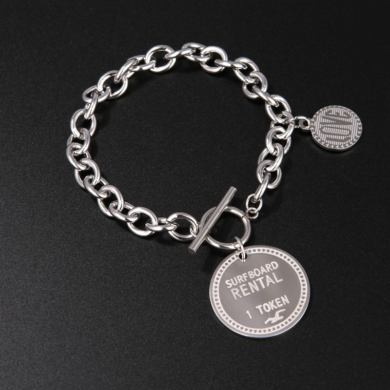 Multi layered couple titanium steel bracelet with the same punk trendy brand, versatile bracelet, personalized hip-hop_voghion.com