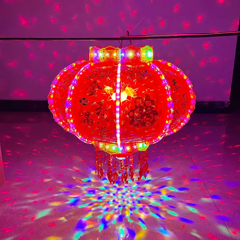春节婚庆乔迁 全闪流水走马灯 LED灯笼 豪华流水款 旋转灯笼厂家