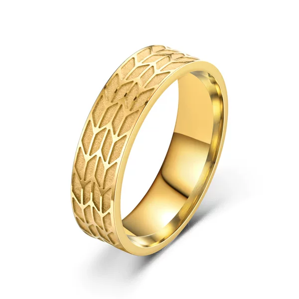 2023 European and American Fashion New Corrosion Rhombus Ring Couple Ring Cross-Border Exclusive Manufacturer Large Quantity Preferential Treatment