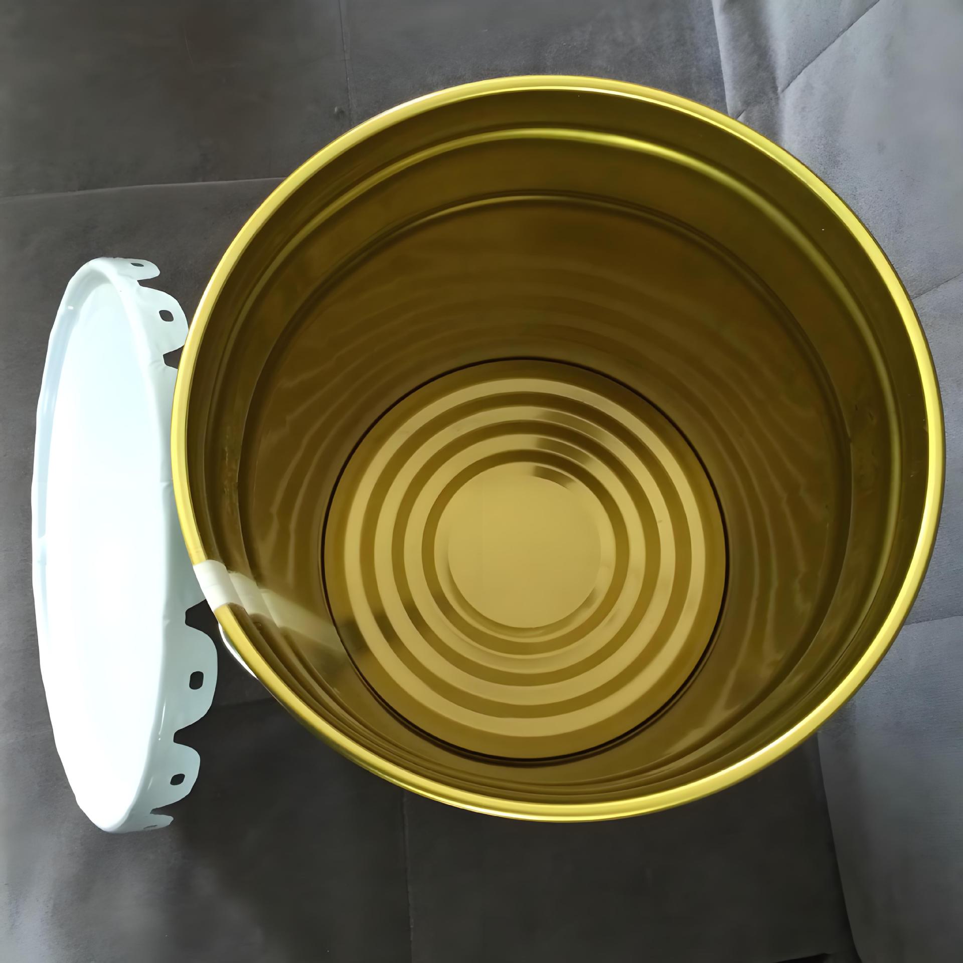 厂家销售20升卡箍桶金属包装铁桶涂料桶彩印白色马口铁夹箍桶