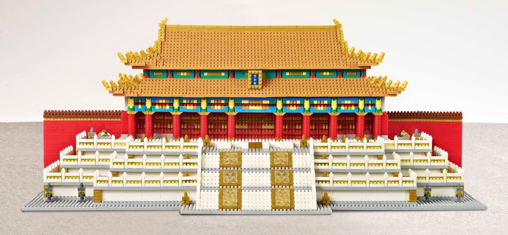 Weili YZ088/089/090 micro-partículas de ocio de alta dificultad modelo de bloques de construcción del Palacio Imperial Taihe Hall