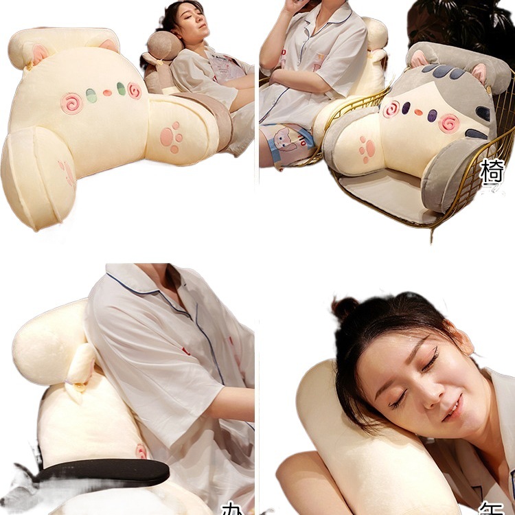 Bolsillo de cabecera de cama grande respaldo almohada de cama para niños almohada de lectura almohada de cintura sofá almohada de dormitorio almohada estudiante