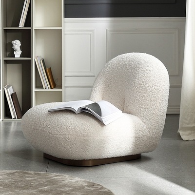 定制北欧网红懒人沙发椅简约民宿榻榻米设计师创意羊羔绒轻奢椅子|ms